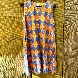 COPY - Roberta Roller Rabbit, 💙🧡Sleeveless, shift dress size large. NWB